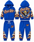 Royal blue eagle flight suit